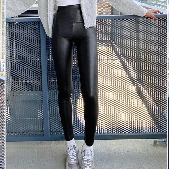 Highwaisted Vegan Leather Leggings Size 